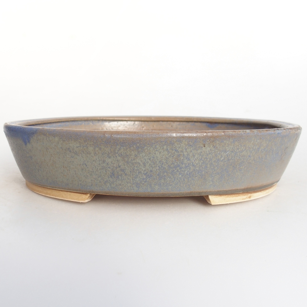 Ceramiczna miska bonsai 21 x 19 x 4 cm, kolor niebieski