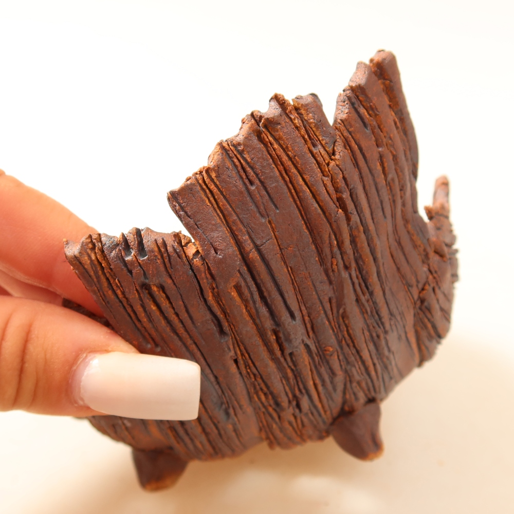 Ceramiczna skorupa  14,5 x 11,5 x 7,5 cm, kolor brązowy
