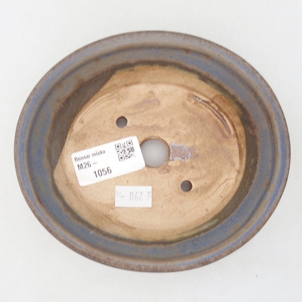 Ceramiczna miska do bonsai 14,5 x 12,5 x 4 cm, kolor niebieski