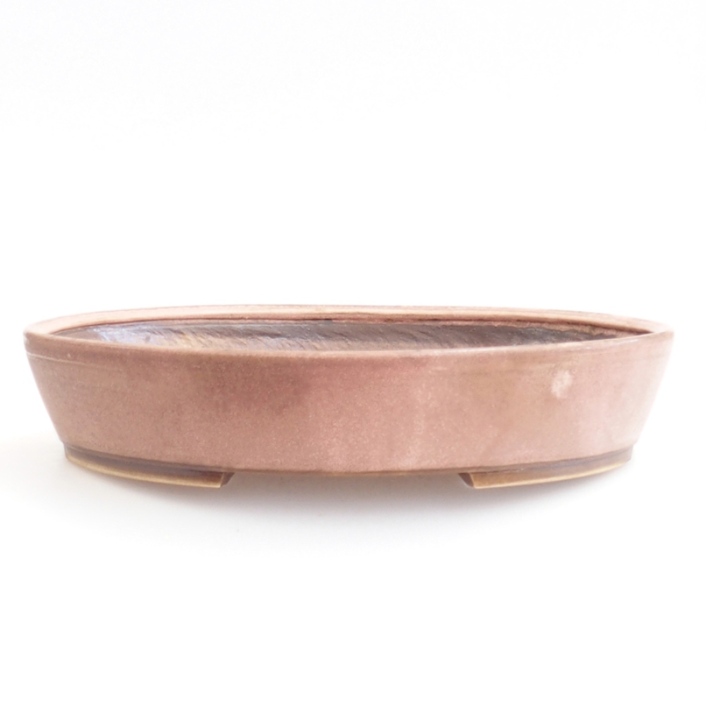 Ceramiczna miska do bonsai 31 x 26,5 x 6 cm, różowa
