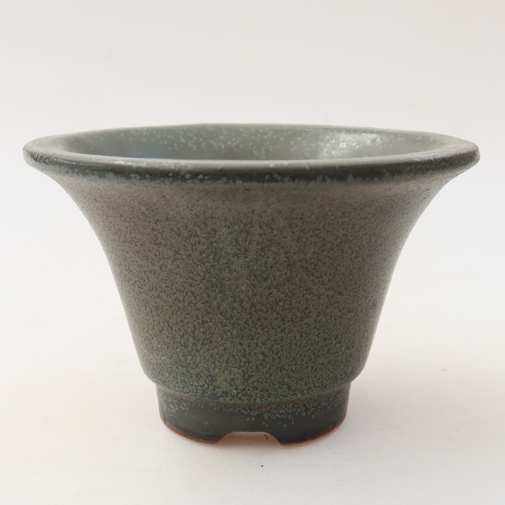 Ceramiczna miska do bonsai 10,5 x 10,5 x 7 cm, kolor szary