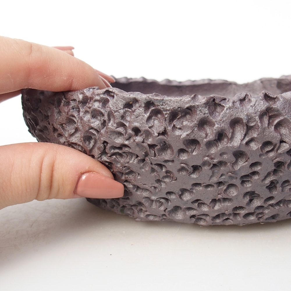 Ceramiczna miska do bonsai 17 x 16,5 x 6 cm, kolor metaliczny