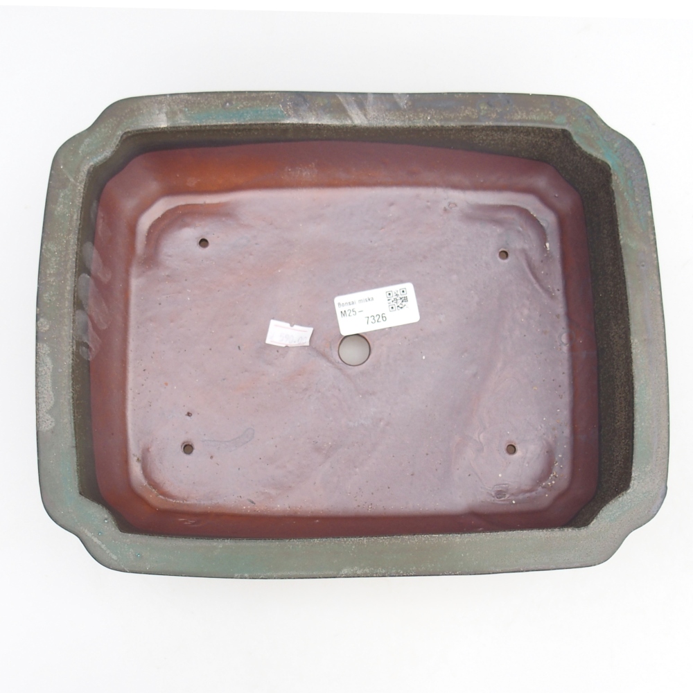 Ceramiczna miska na bonsai 27,5 x 22 x 7 cm, szara