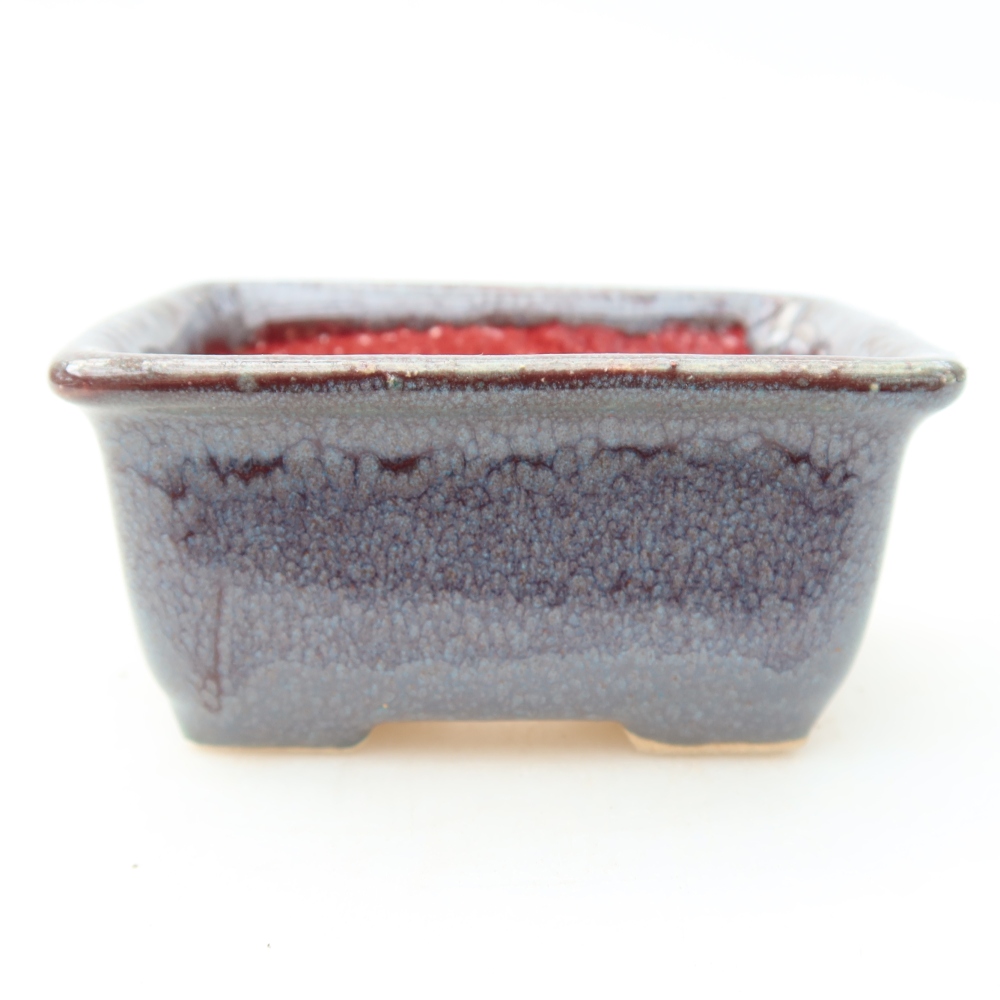 Ceramiczna doniczka do bonsai 7,5 x 5,5 x 4 cm, kolor szary
