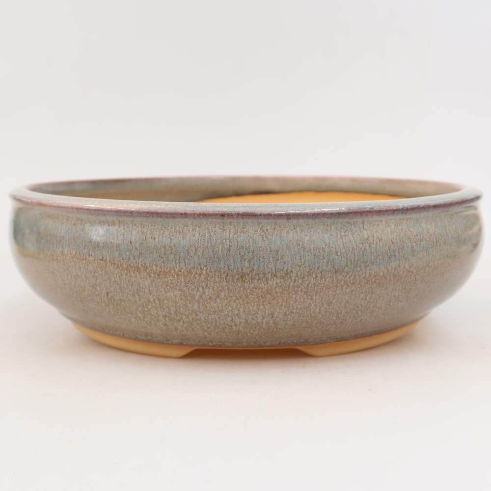 Ceramiczna miska do bonsai 27 x 27 x 7,5 cm, kolor szary