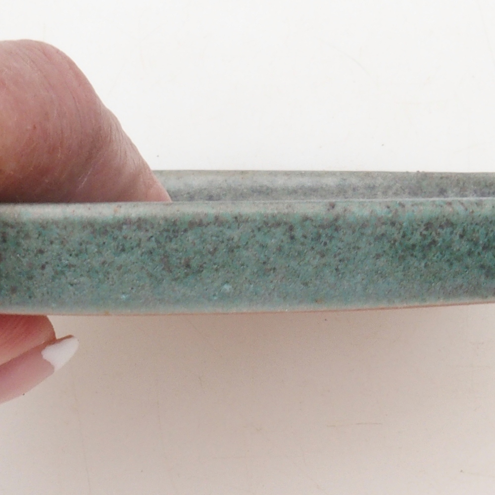 Miska bonsai okrągła D6-L - 13,5 x 13,5 x 1 cm - zielony