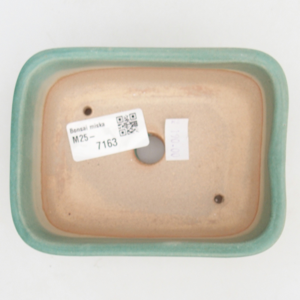 Ceramiczna miska do bonsai 12,5 x 10 x 5 cm, zielona