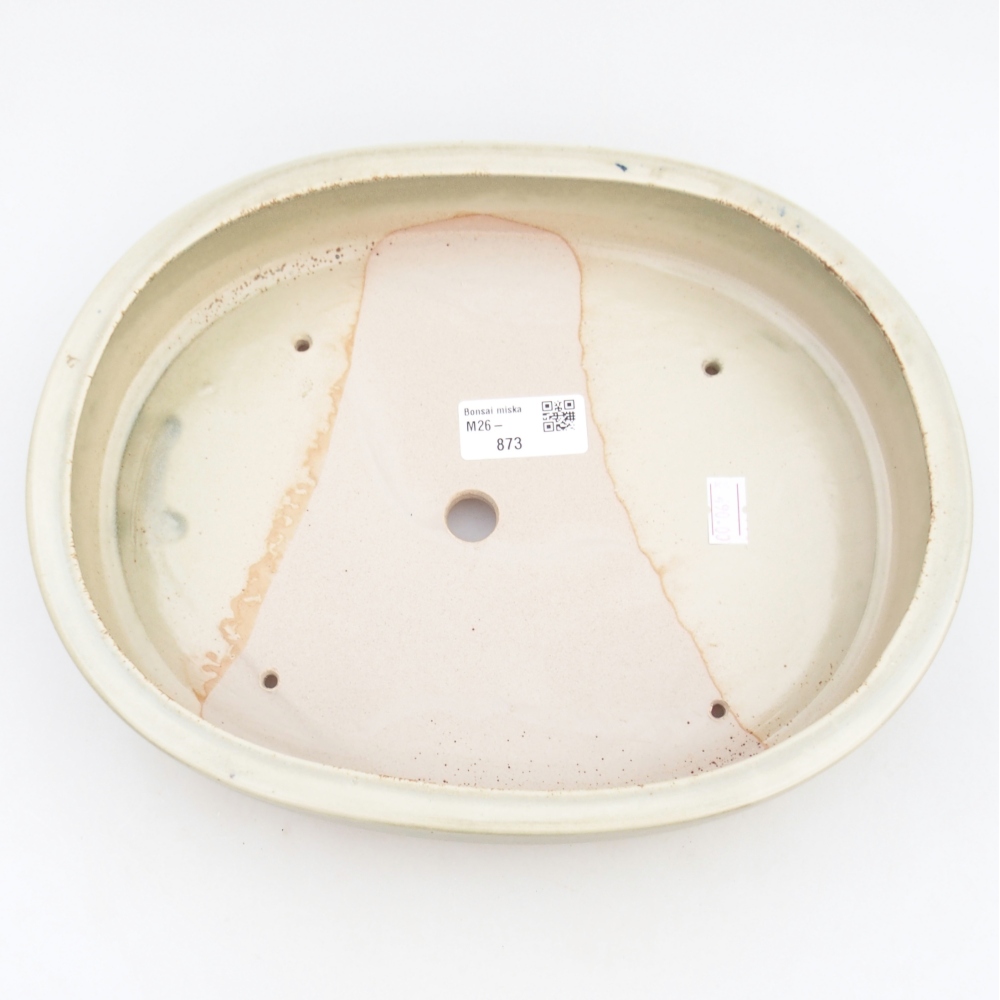 Ceramiczna miska do bonsai 26,5 x 21 x 5 cm, zielona