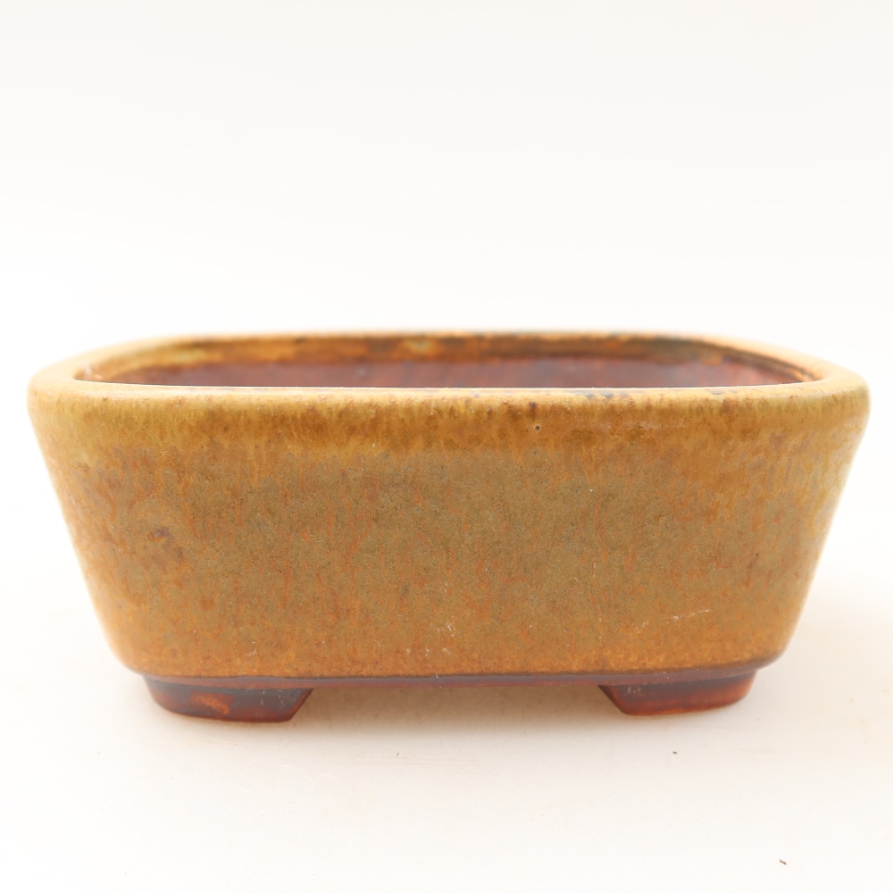 Ceramiczna miseczka do bonsai 10 x 8,5 x 4 cm, kolor zielony