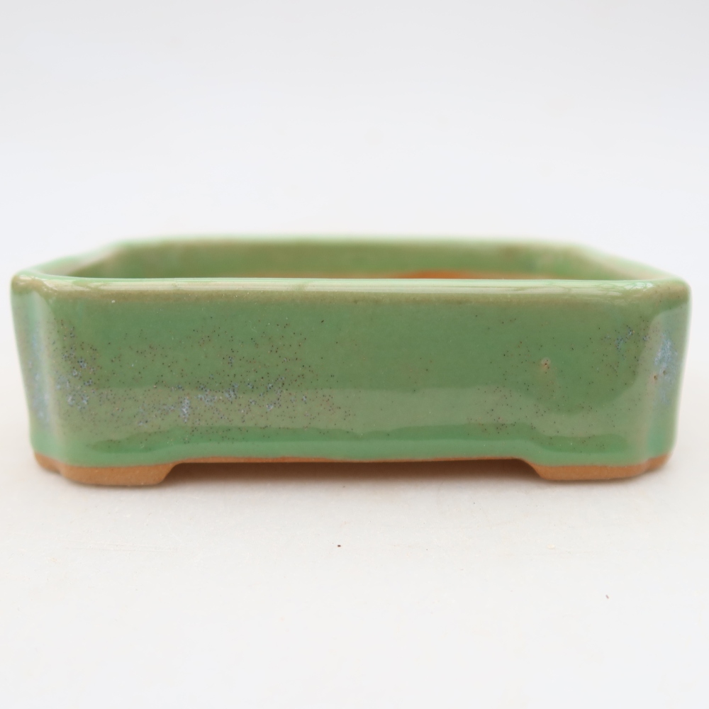 Ceramiczna miska do bonsai 10,5 x 9 x 3 cm, kolor zielony