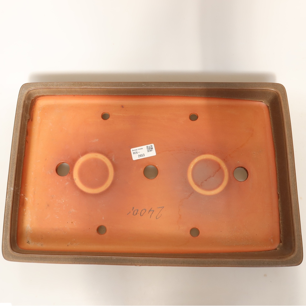 Ceramiczna miska  45 x 29 x 6,5 cm, kolor brązowy