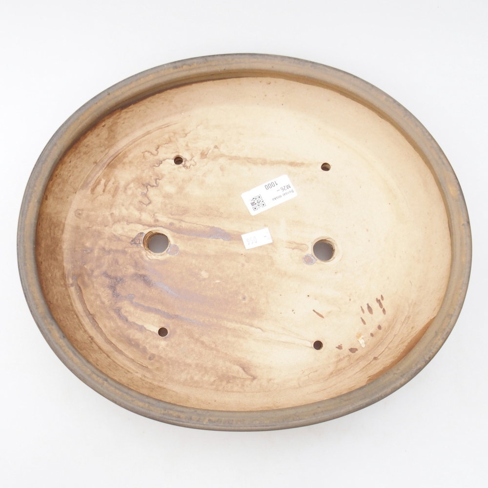 Ceramiczna miska do bonsai 31,5 x 27,5 x 6 cm, brązowa