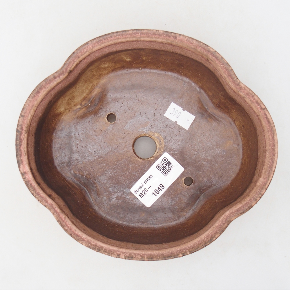 Ceramiczna miska na bonsai 17 x 15,5 x 5,5 cm, różowa