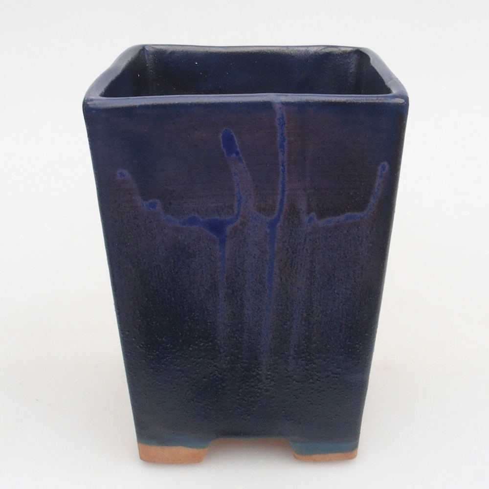 Ceramiczna miska bonsai 9 x 9 x 12,5 cm, kolor niebieski