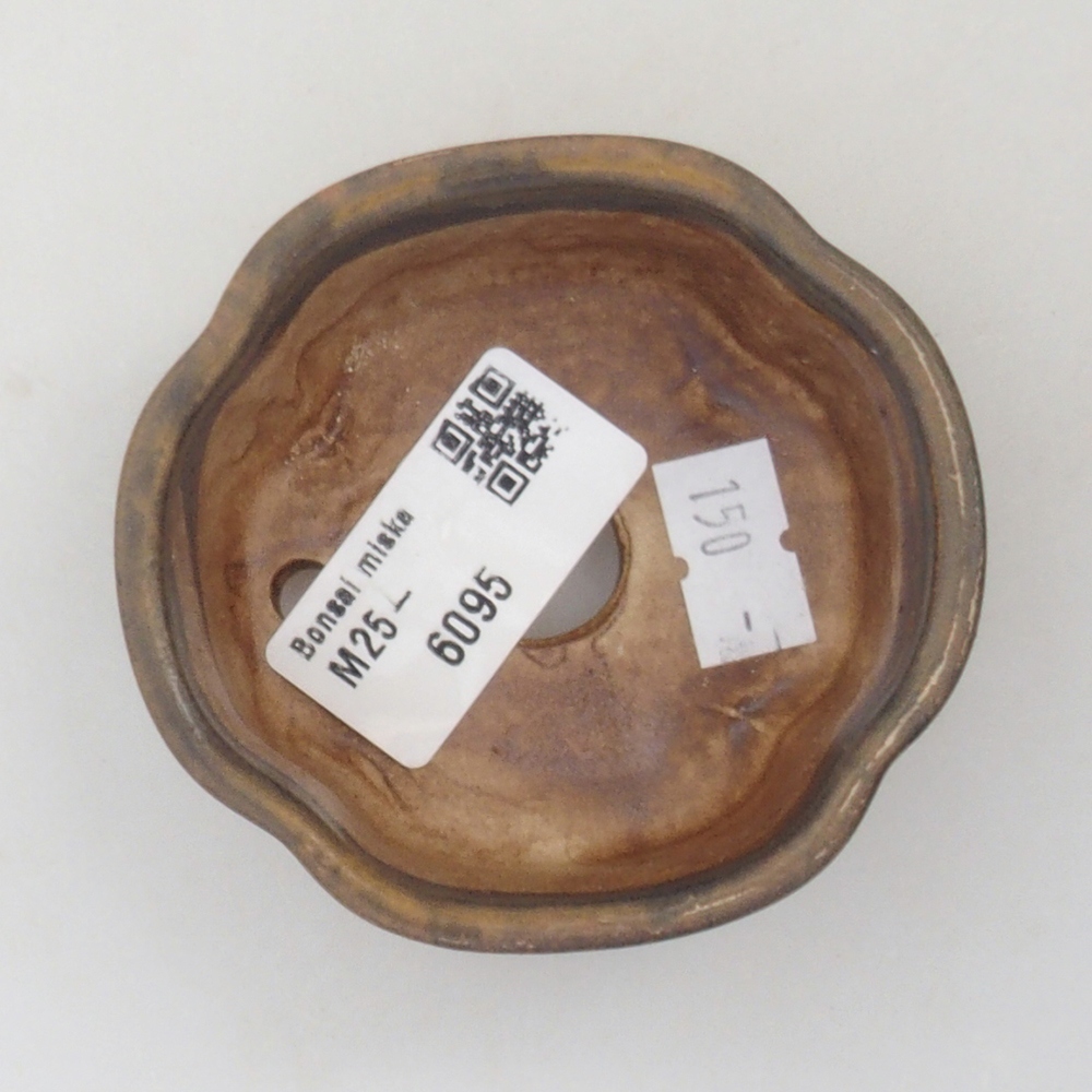 Ceramiczna miska do bonsai 7,5 x 7 x 3,5 cm, kolor brązowy