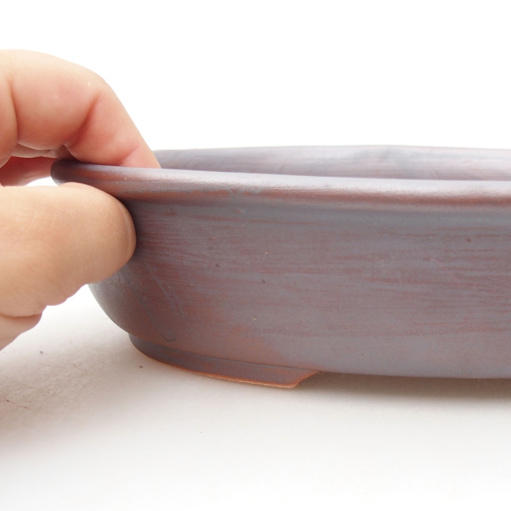 Ceramiczna miska bonsai 22 x 17 x 5 cm, kolor metaliczny