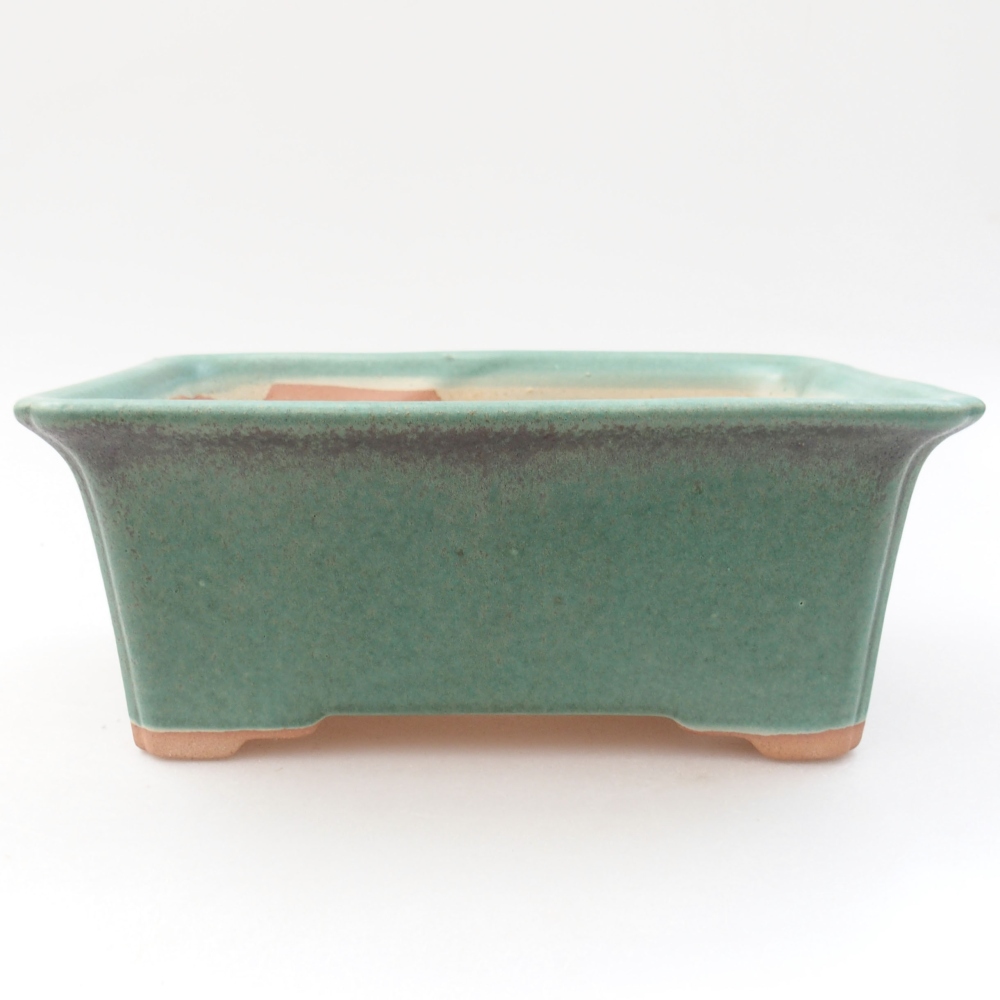 Ceramiczna miska bonsai 18 x 14 x 7,5 cm, kolor zielony