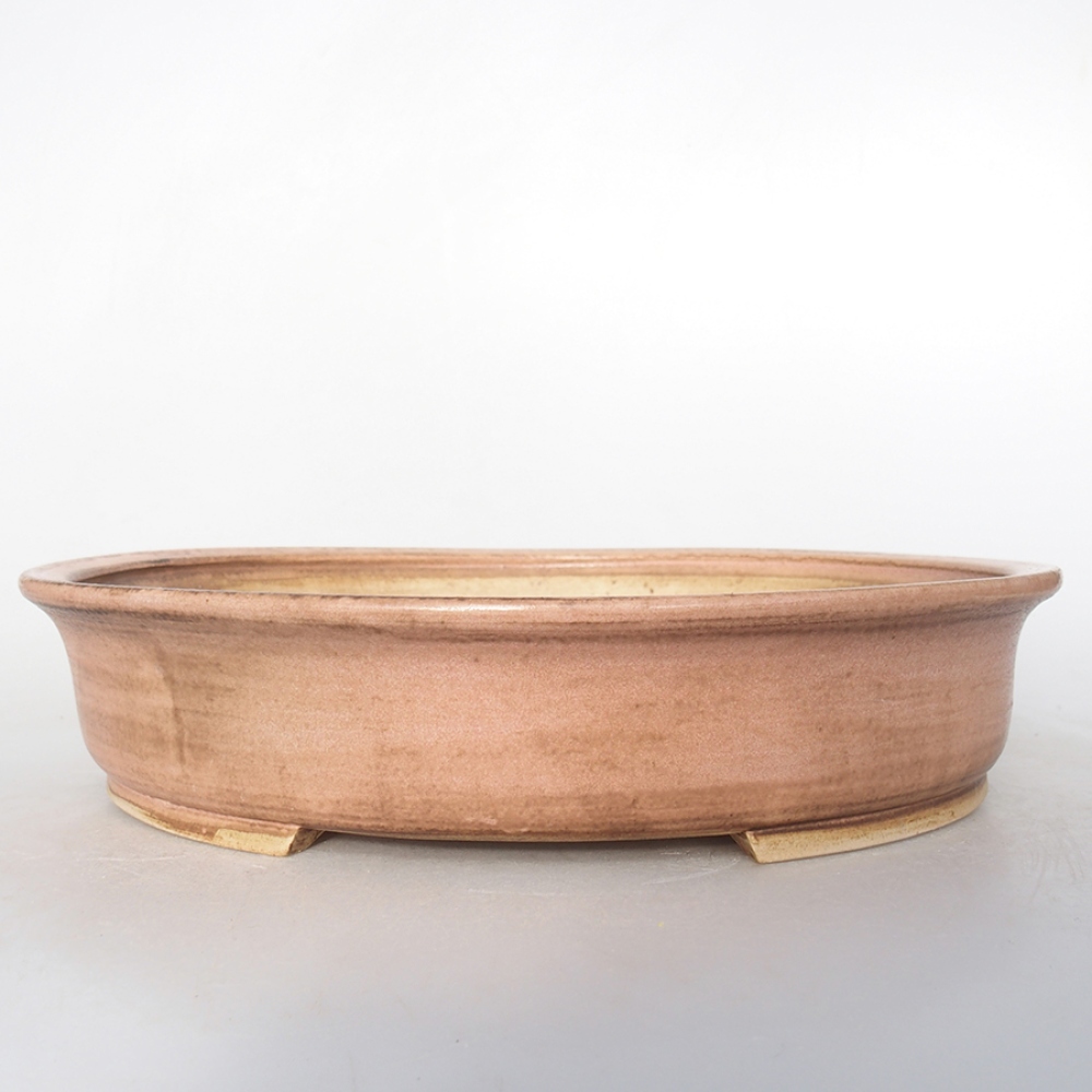 Ceramiczna miska bonsai 24 x 25 x 6 cm, kolor różowy