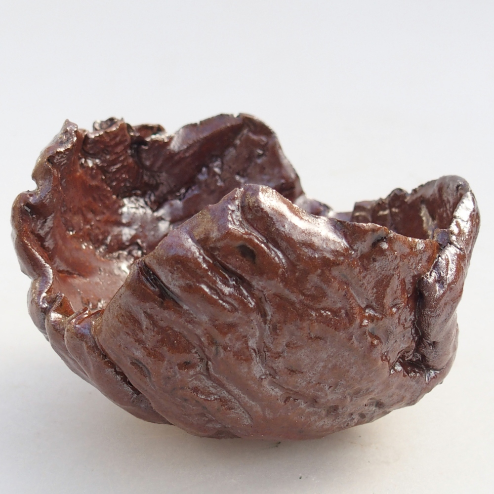 Muszla ceramiczna 10 x 10 x 7 cm, kolor brązowy