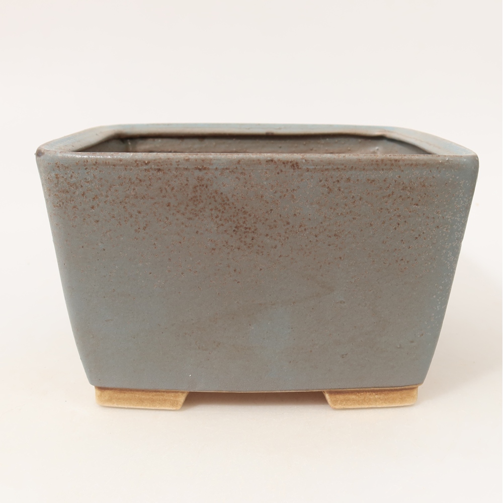 Ceramiczna miska na bonsai 16 x 16 x 10 cm, kolor niebieski