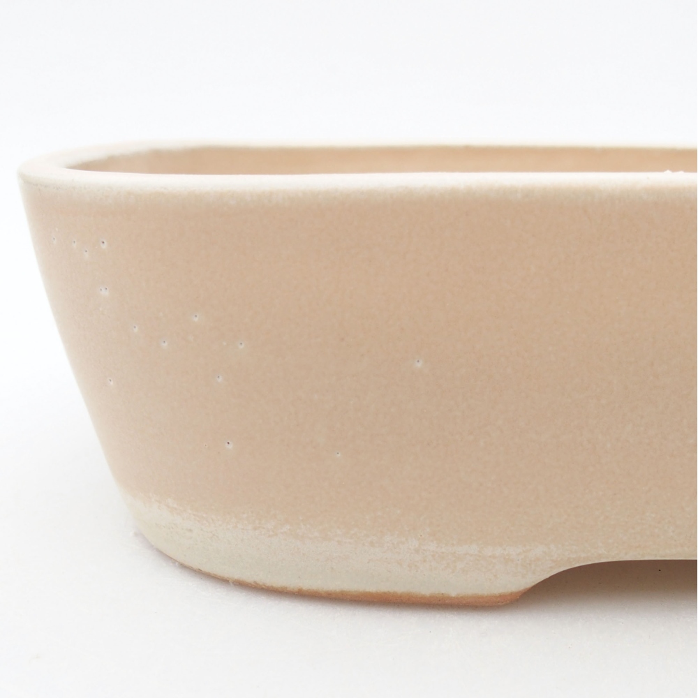 Ceramiczna miska bonsai 23 x 17,5 x 5,5 cm, kolor beżowy