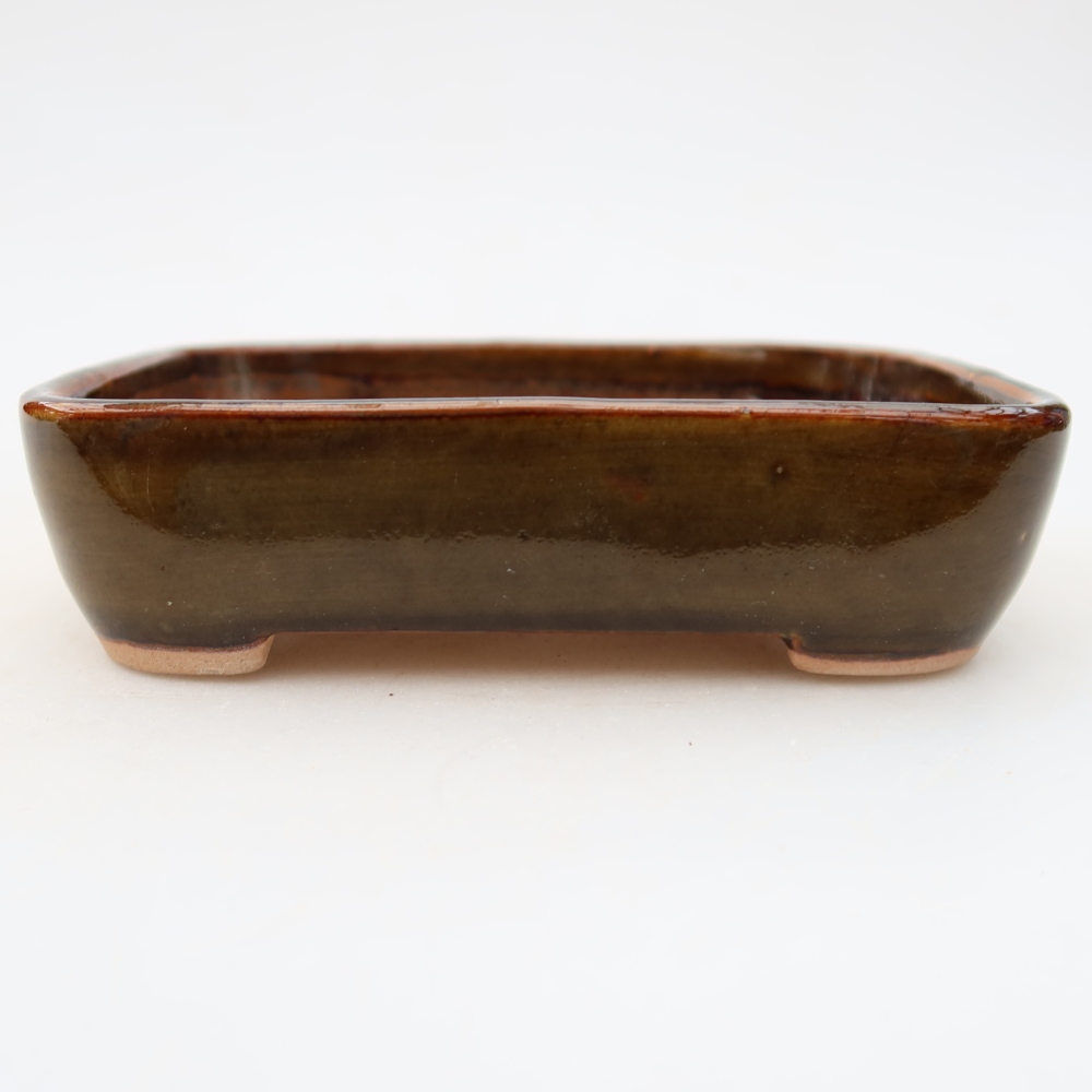 Ceramiczna miska do bonsai 12,5 x 9 x 3,5 cm, kolor brązowy