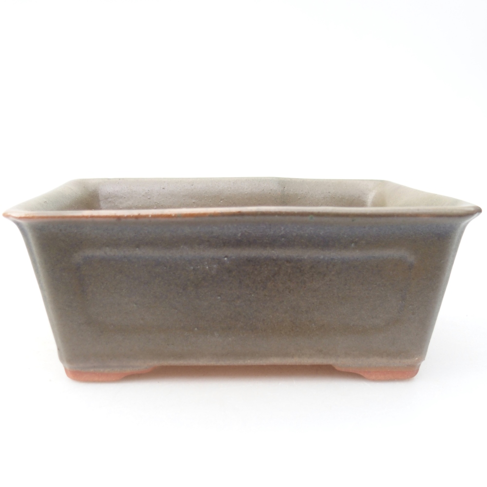 Ceramiczna miska do bonsai 13,5 x 10 x 5,5 cm, brązowa