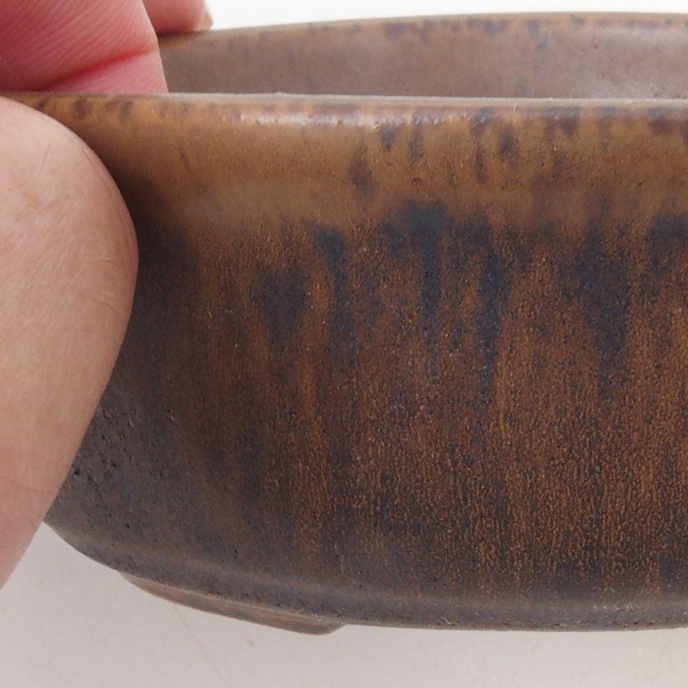 Bonsai bowl H05 - 11 x 8 x 4 cm. - brązowy