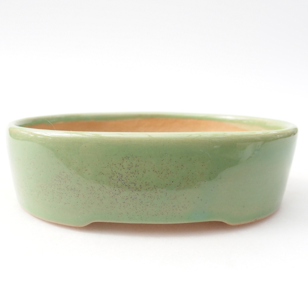 Ceramiczna miska do bonsai 12,5 x 10 x 3,5 cm, zielona