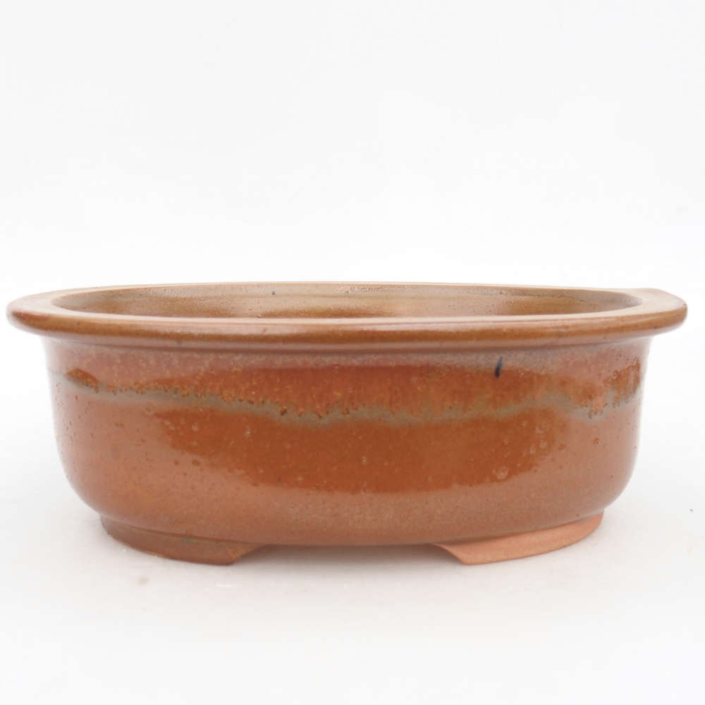 Ceramiczna miska na bonsai 23 x 19 x 7 cm, brązowa