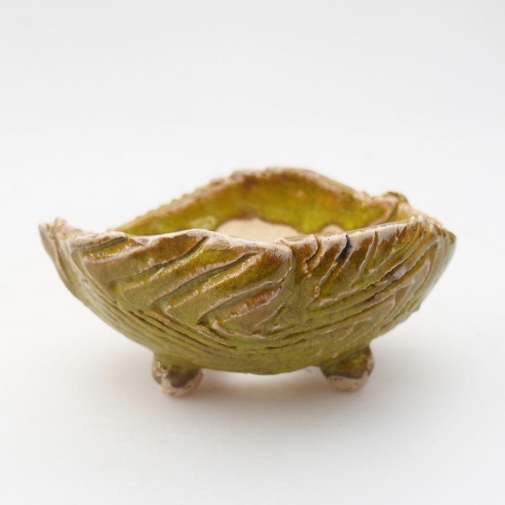 Ceramiczna skorupa 9 x 8,5 x 5 cm, żółta