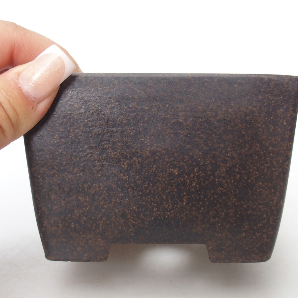 Miska 10 x 10 x 7 cm brązowa ochra
