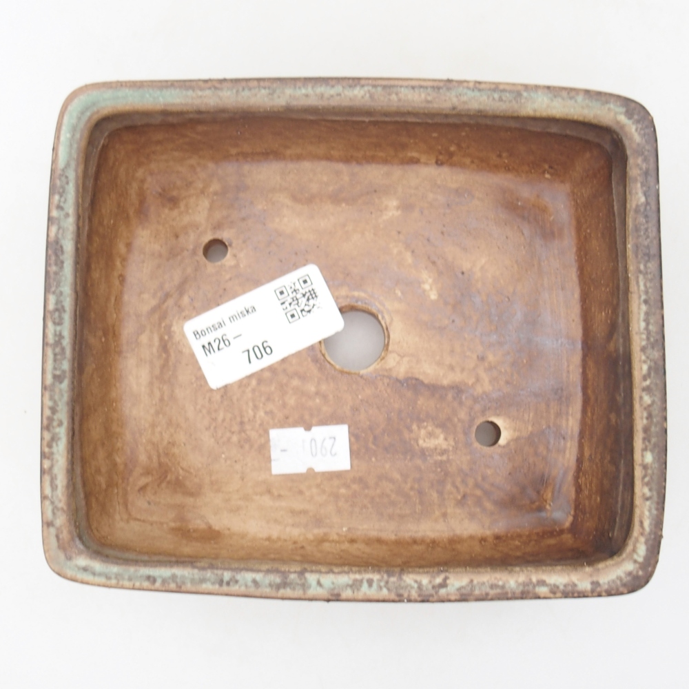Ceramiczna miska do bonsai 15 x 12 x 5 cm, zielona