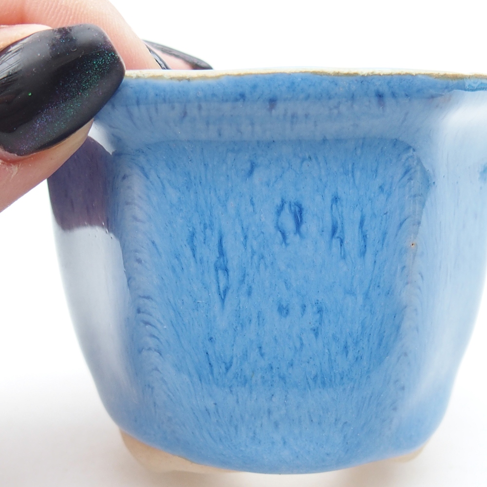 Mini miska do bonsai 4 x 6,5 x 5 cm, kolor niebieski