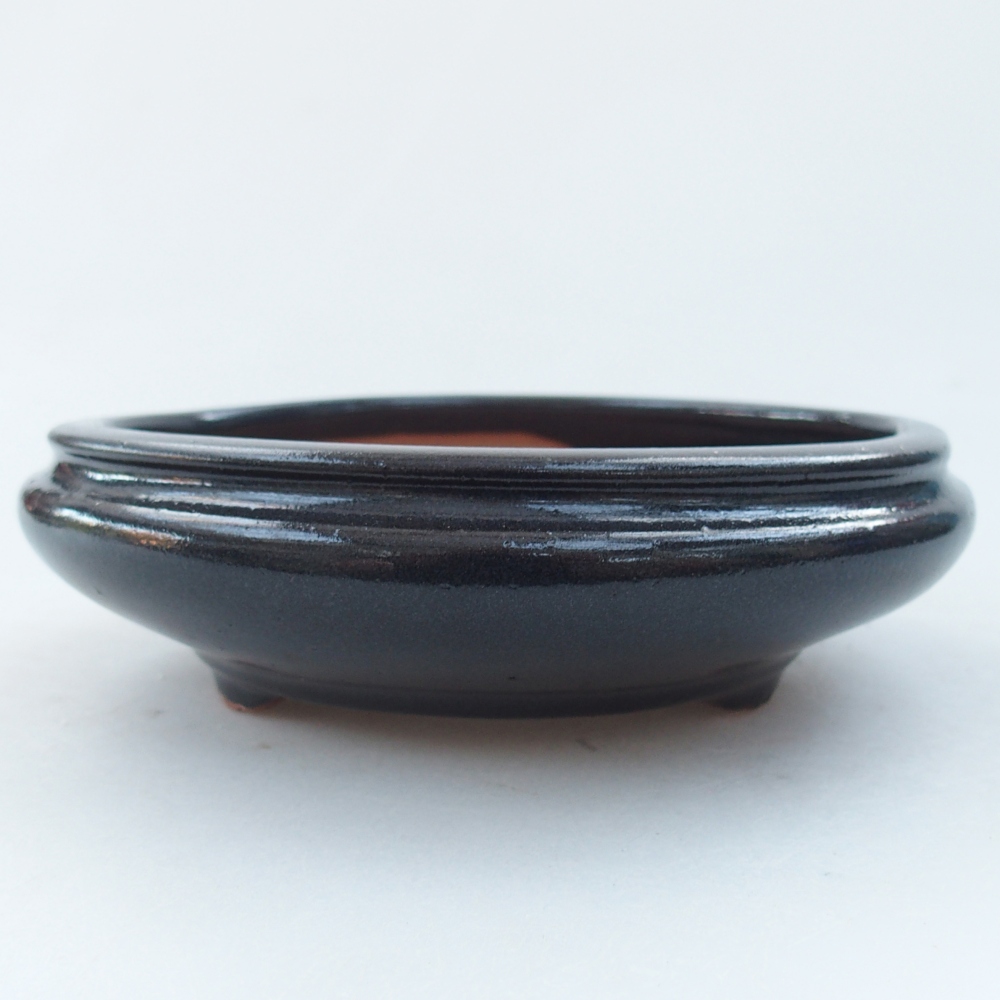 Ceramiczna miska do bonsai 15 x 15 x 5 cm, czarna