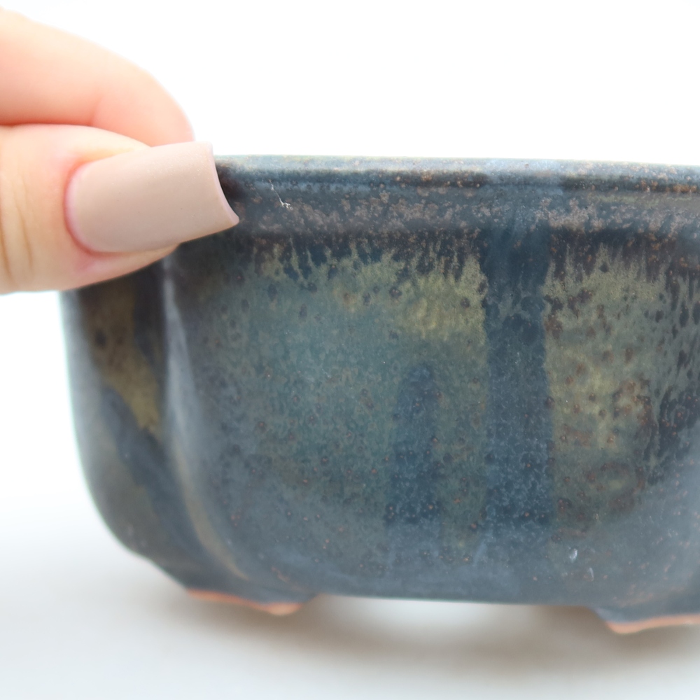 Ceramiczna miska do bonsai 13,5 x 11 x 6 cm, kolor brązowy