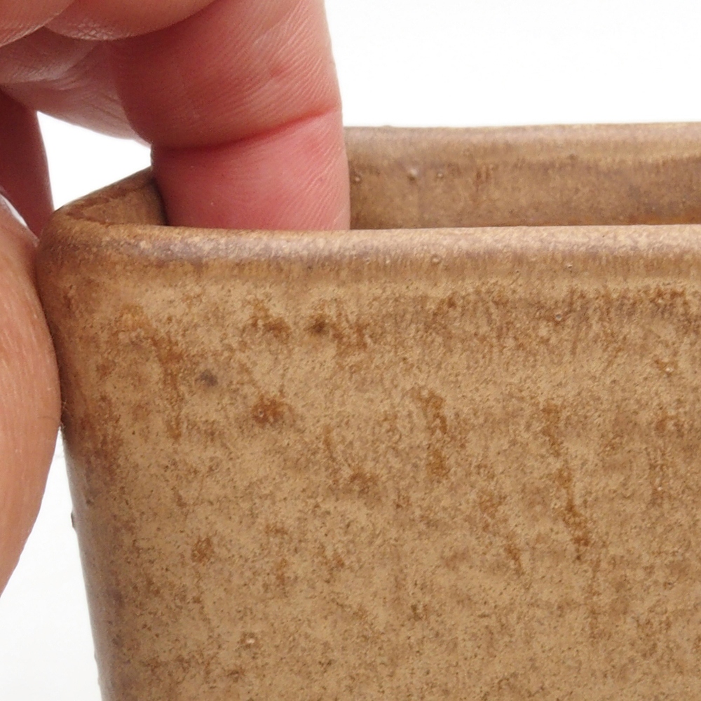 Ceramiczna miska bonsai 8 x 8 x 10,5 cm, kolor brązowy