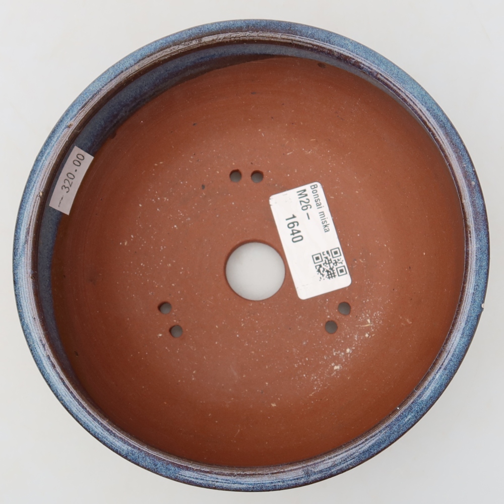 Ceramiczna miska do bonsai 15 x 15 x 5,5 cm, kolor niebieski