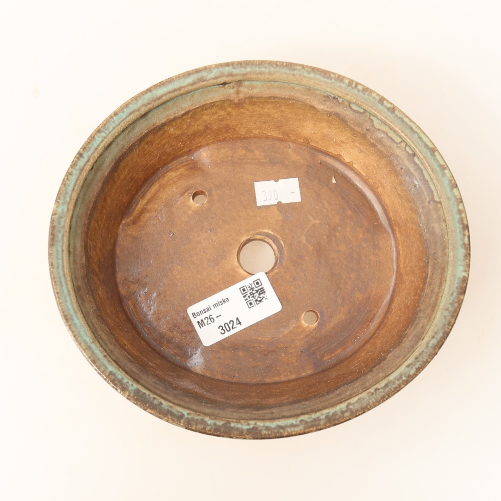 Ceramiczna miska do bonsai 17,5 x 16,5 x 4,5 cm, kolor brązowy