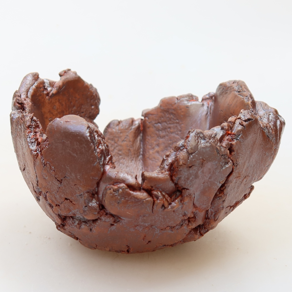 Ceramiczna skorupa 9,5 x 9 x 6 cm, kolor brązowy