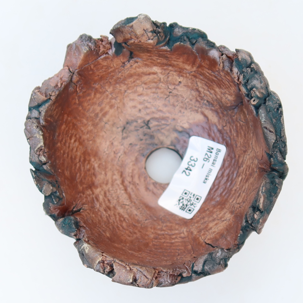 Ceramiczna skorupa  11 x 11 x 7 cm, kolor zielony