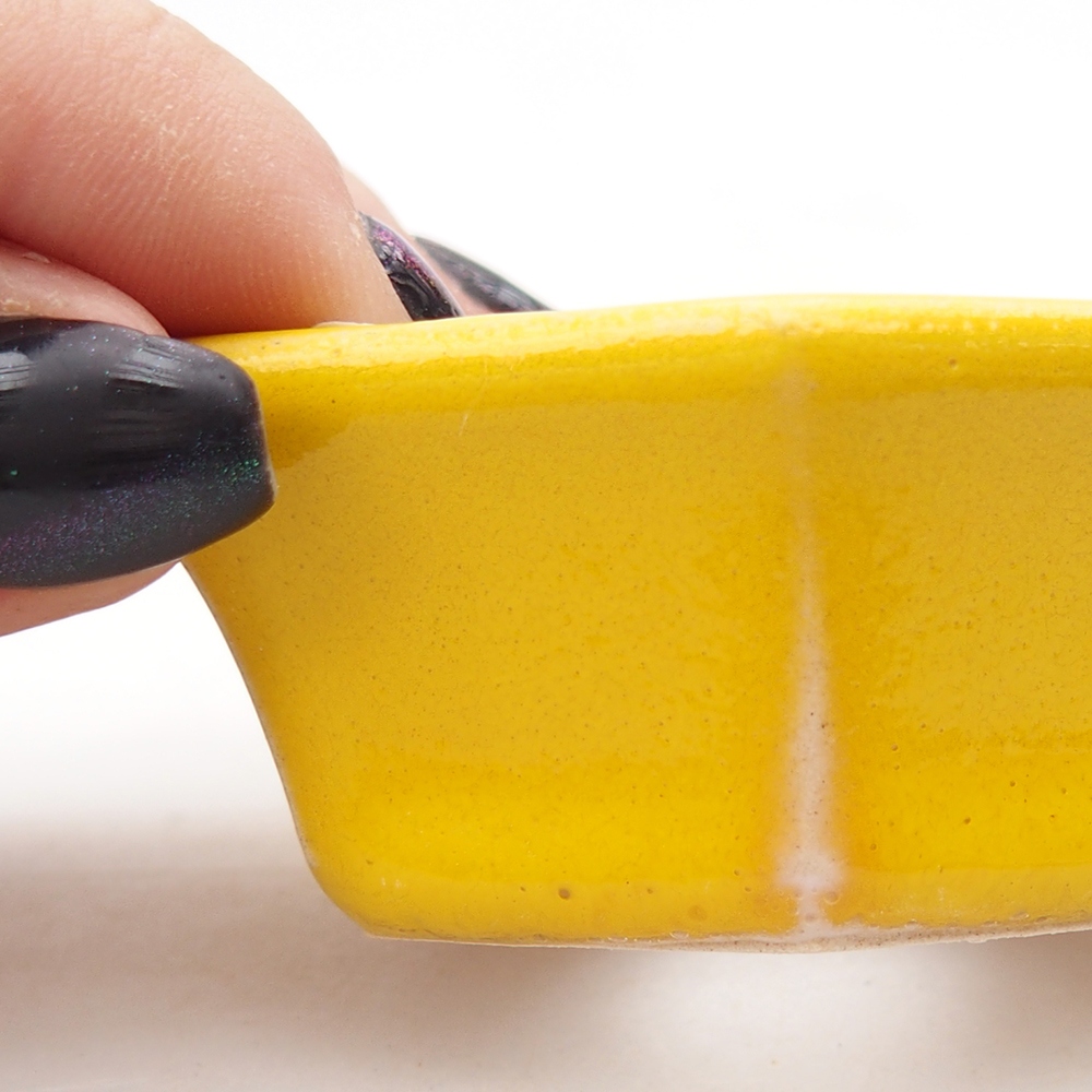 Mini miska do bonsai 6 x 5,5 x 2,5 cm, żółta