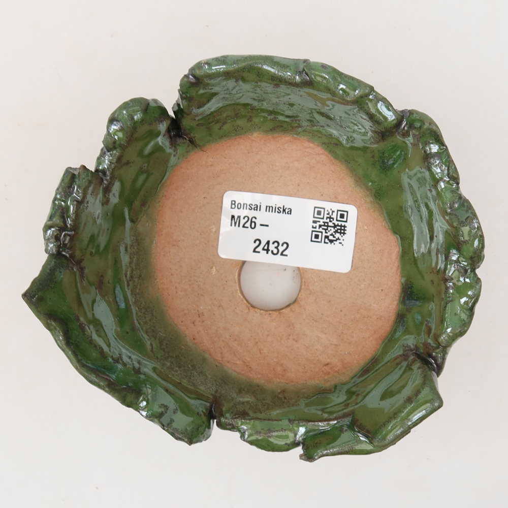 Ceramiczna skorupa  11 x 10,5 x 5,5 cm, kolor zielony