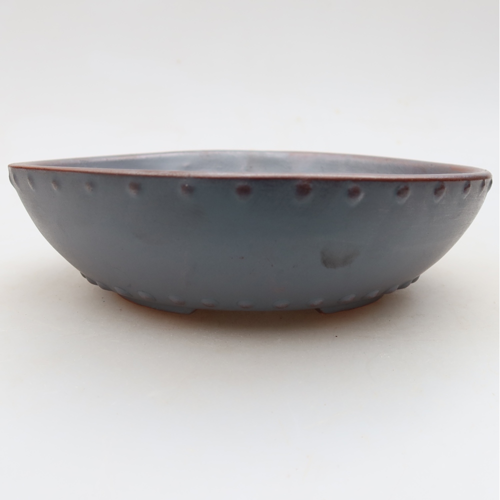 Ceramiczna miska do bonsai 17,5 x 17,5 x 5 cm, kolor metaliczny