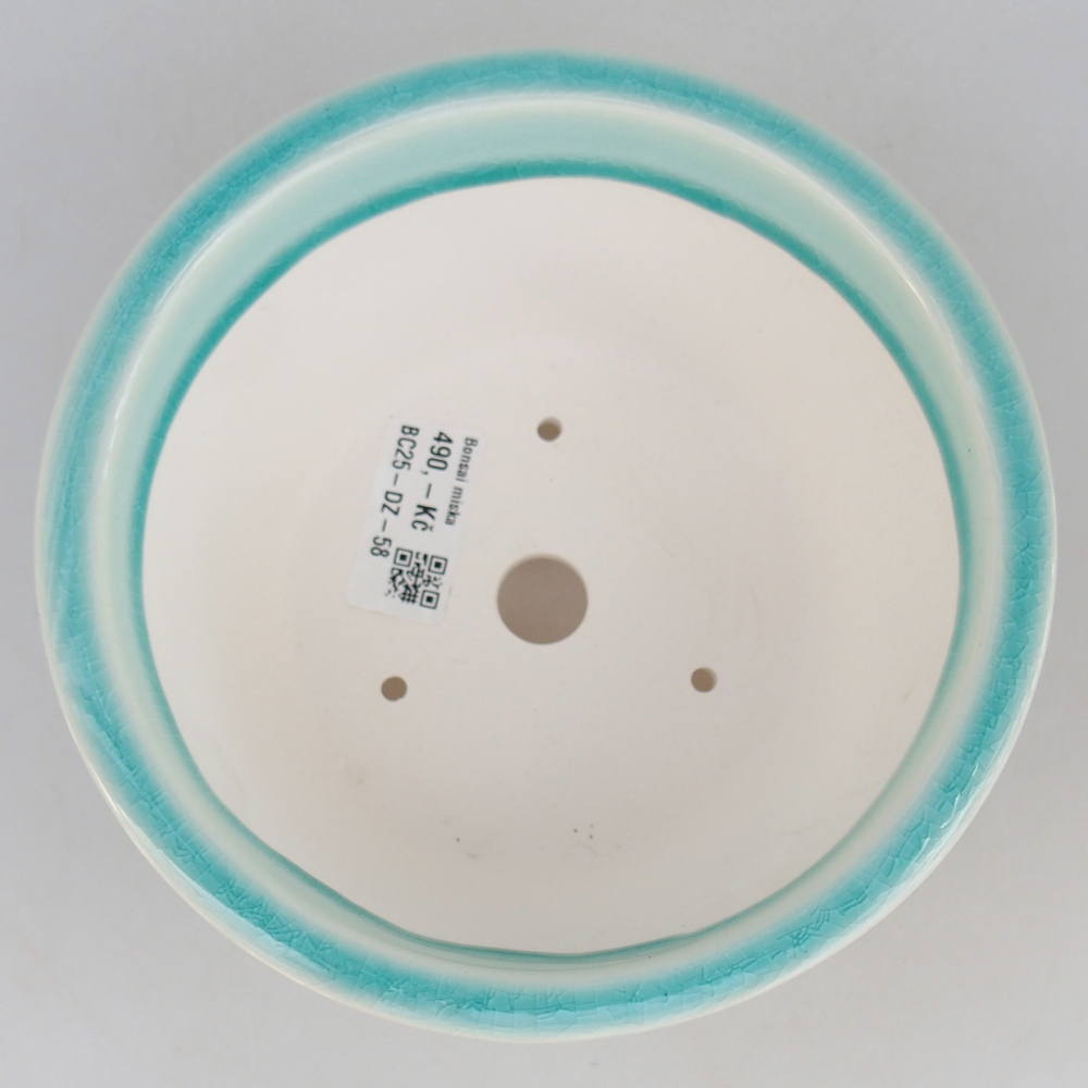 Ceramiczna miska do bonsai 16 x 16 x 8,5 cm, zielona