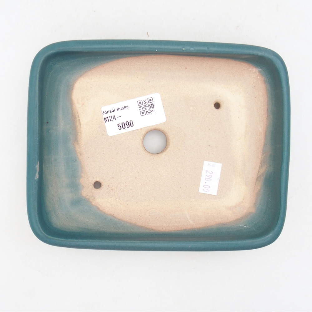 Ceramiczna miska bonsai 17 x 14 x 3,5 cm, kolor niebieski
