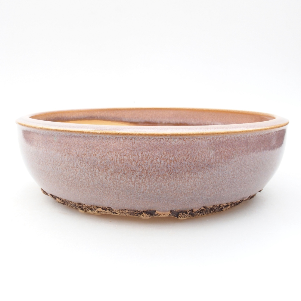 Ceramiczna miska bonsai 21,5 x 21,5 x 5,5 cm, kolor różowy