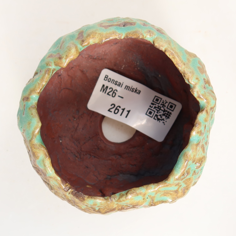 Ceramiczna skorupka  7 x 7 x 5,5 cm, kolor zielony