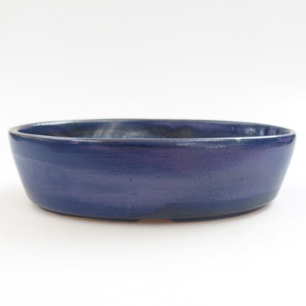 Ceramiczna miska bonsai 16,5 x 11,5 x 4 cm, kolor niebieski