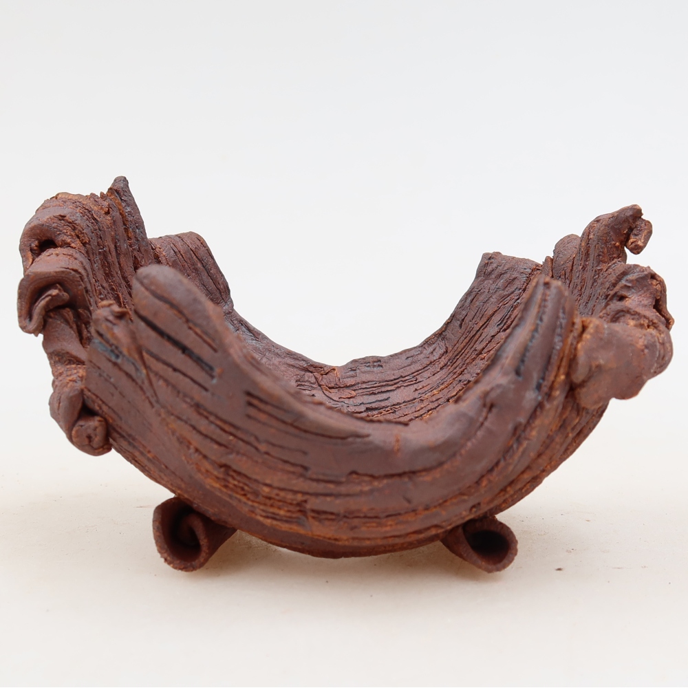 Ceramiczna skorupa  11,5 x 8,5 x 6,5 cm, kolor brązowy